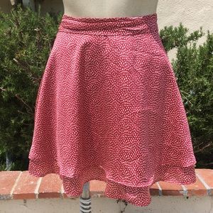 Pink Print Layered Skirt Sz M